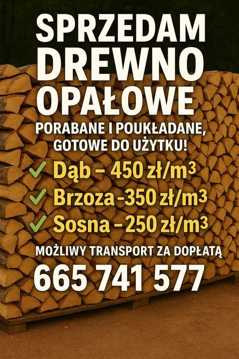 Sprzedam drewno opałowe sezonowane