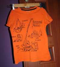 Tshirt bluzeczka little kids 128 maszyny budowlane