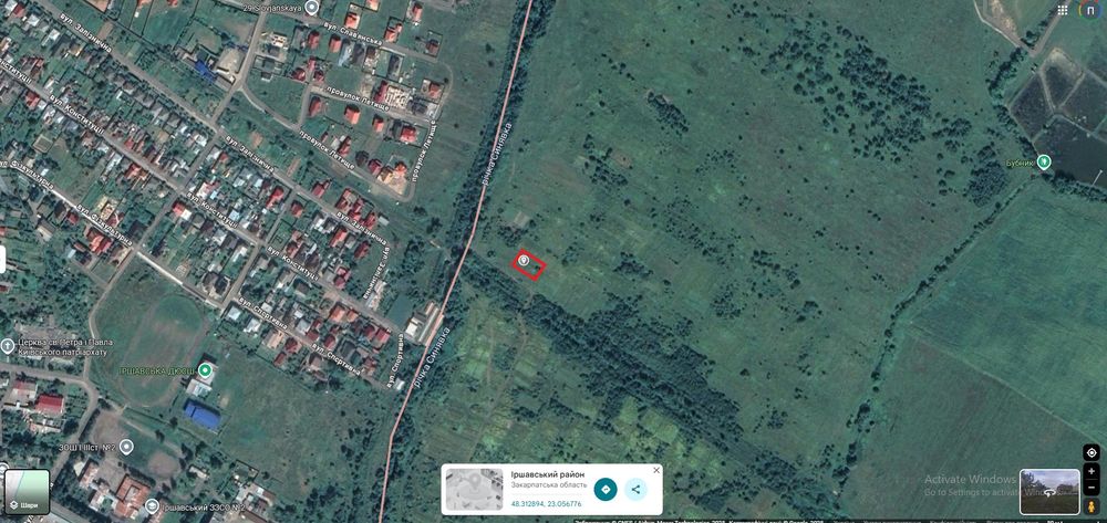 Земельна ділянка м.Іршава