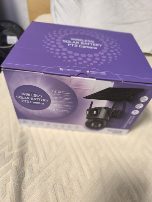 Câmera de vigilância solar 4K 8MP Wi-Fi com tela dupla, detecção human