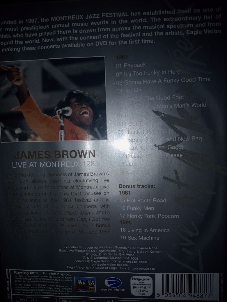 James Brown at Montreux, at Chastain Park Dvds