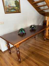 Stół do kuchni lub salonu 8-osobowy, nogi solidne dębowe - 200x90 cm