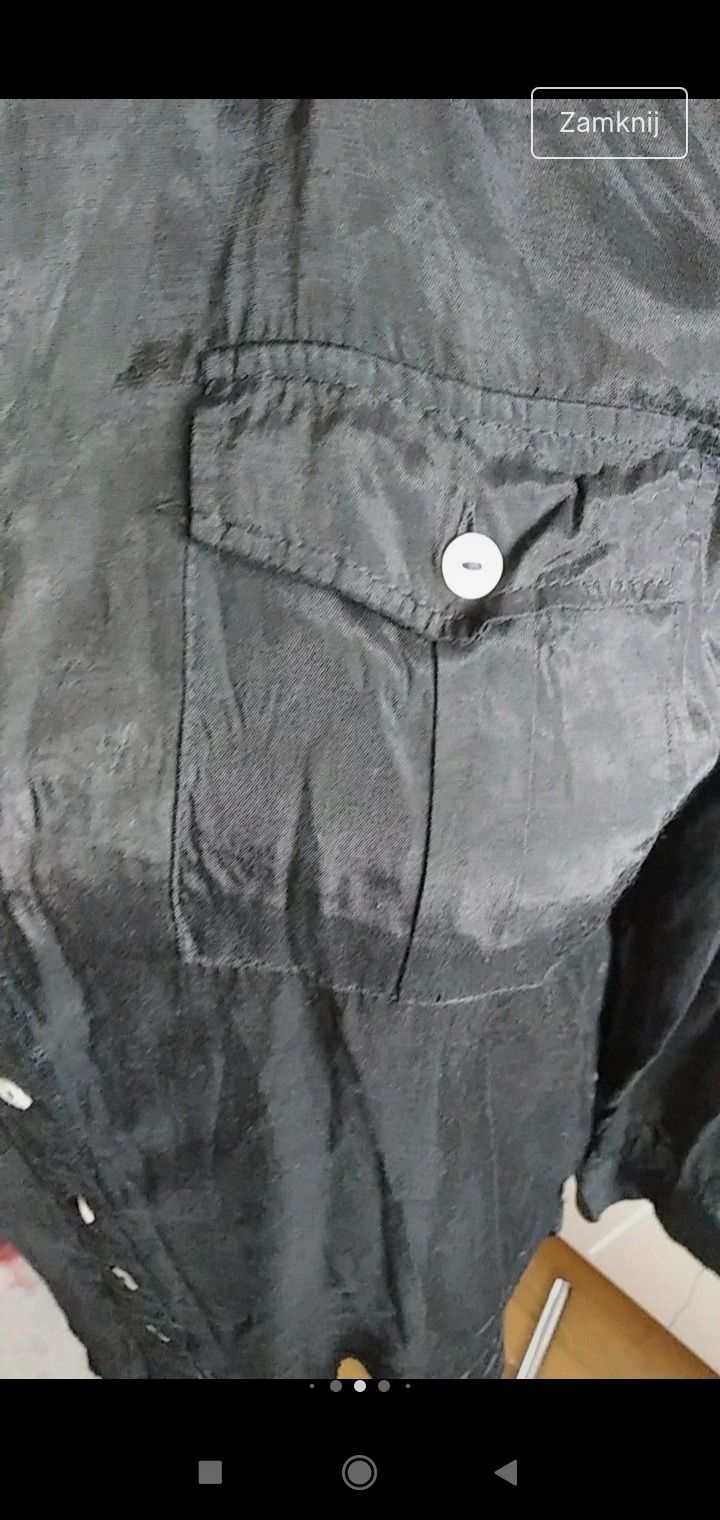 Bluzka koszolowa czarna Flash Classic M/L są wym