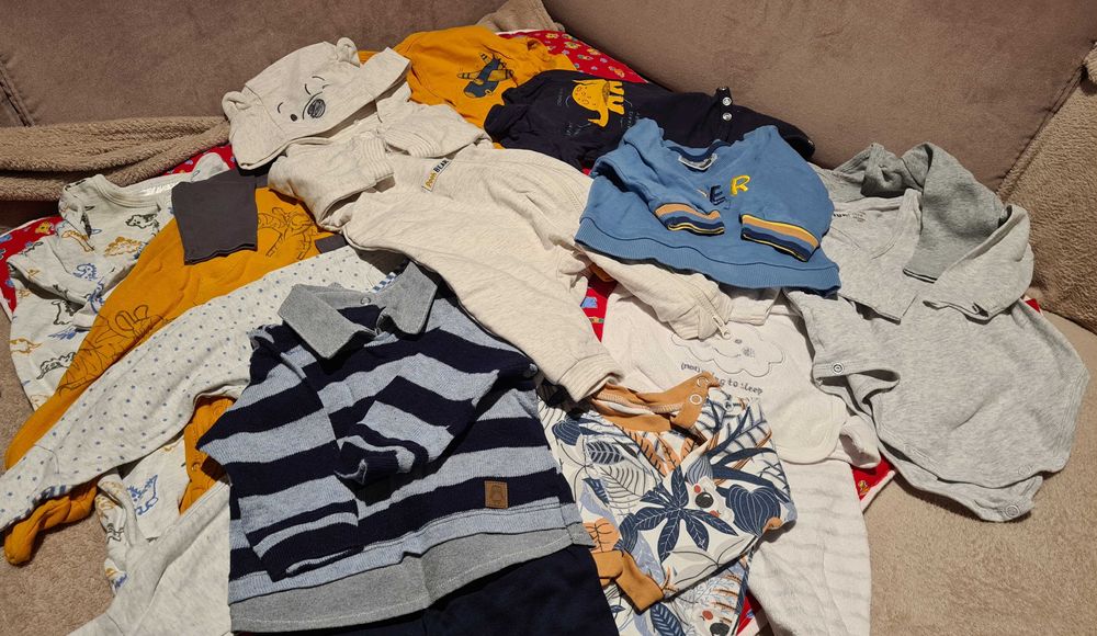 Mega paka ubrań dla chłopca (ponad 50 szt.) r. 56,62,68,74,80