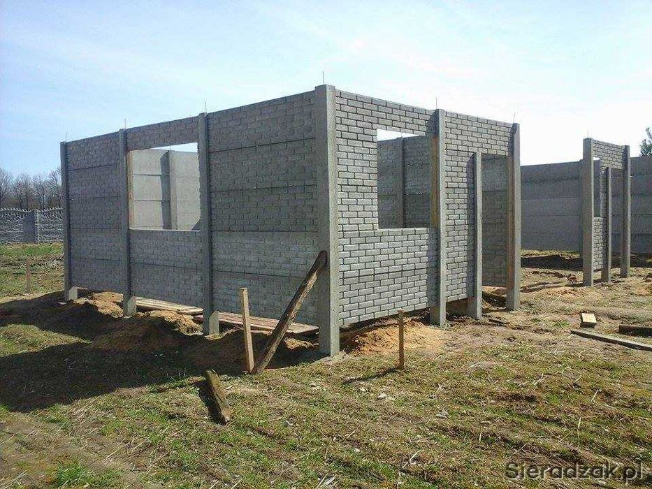 słup słupy betonowe garaż 3,5 4m 7płyt 8 płyt garaże z płyt betonowych