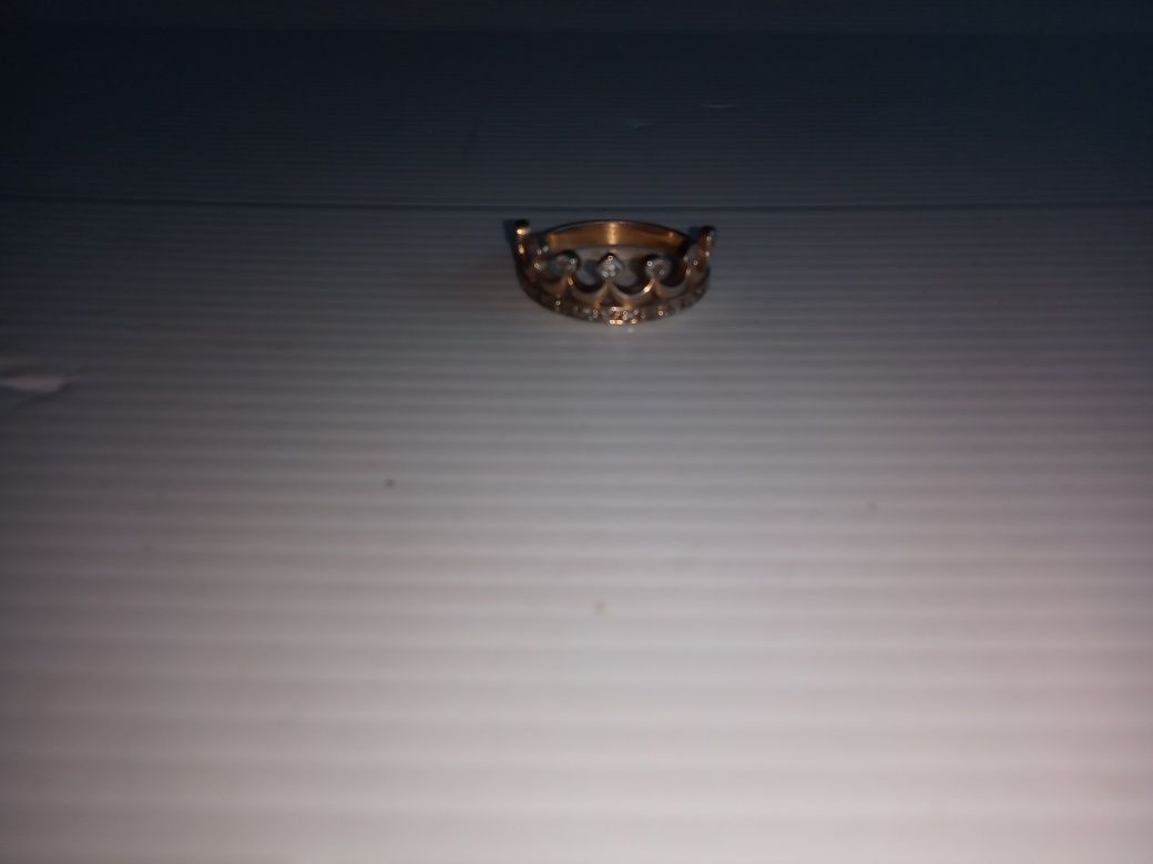 Мужское кольцо Корона позолоченая бижутерия