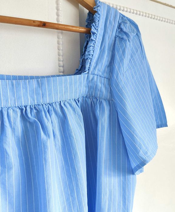 Niebieska bluzka w paski M 38 bawełna My Essential Wardrobe top prosta