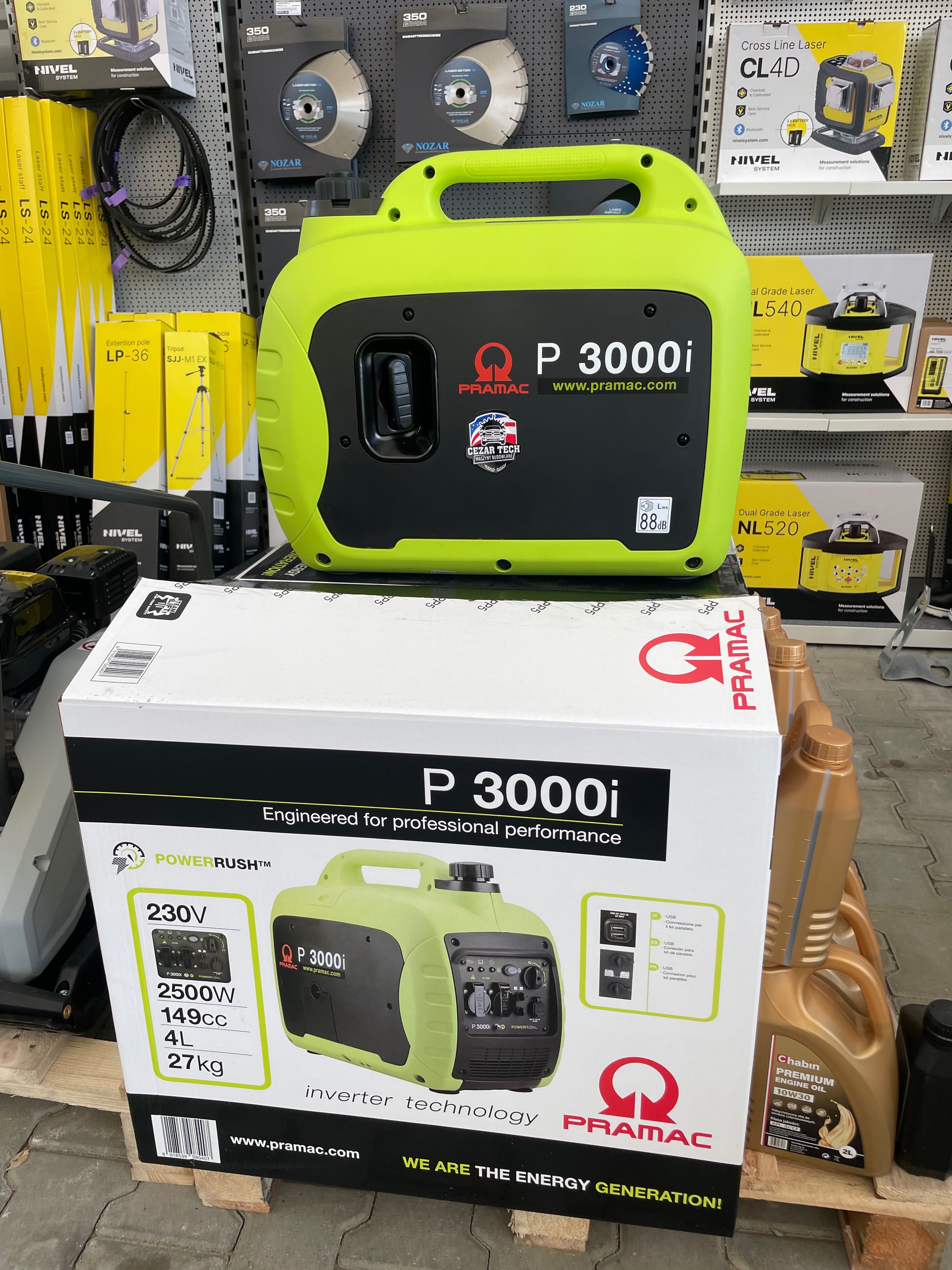 Agregat prądotwórczy PRAMAC P3000i INVERTER Nowy fv gwar. wyciszony