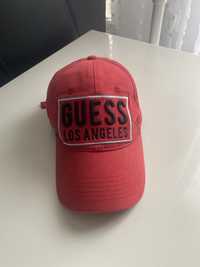 Czapka z daszkiem czerwona Guess Los Angeles