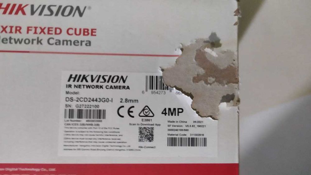 Камера для видеонаблюдения HIKVISION DS-2CD2443G0-I 2.8mm новая