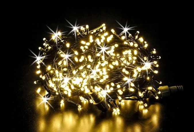 Lampki Choinkowe 300 Led Ciepło Biały Stałe Flash Biały + Flash