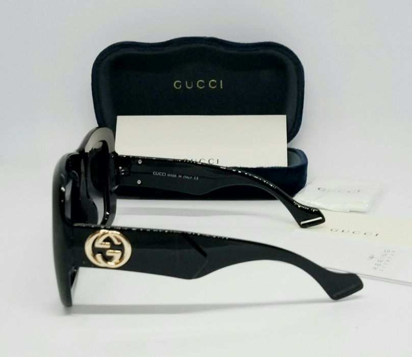 Gucci GG 0498 очки женские большие массивные черные с градиентом