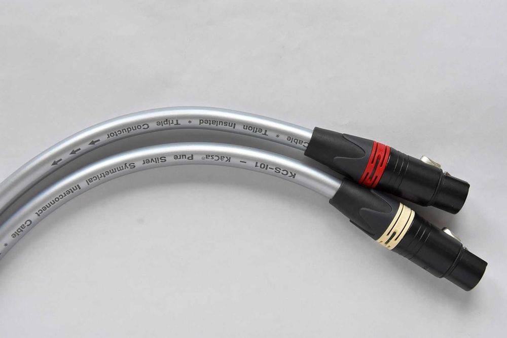 Interkonekt XLR KACSA KCS-I01 PURE SILVER czyste SREBRO Ag OD 30 cm