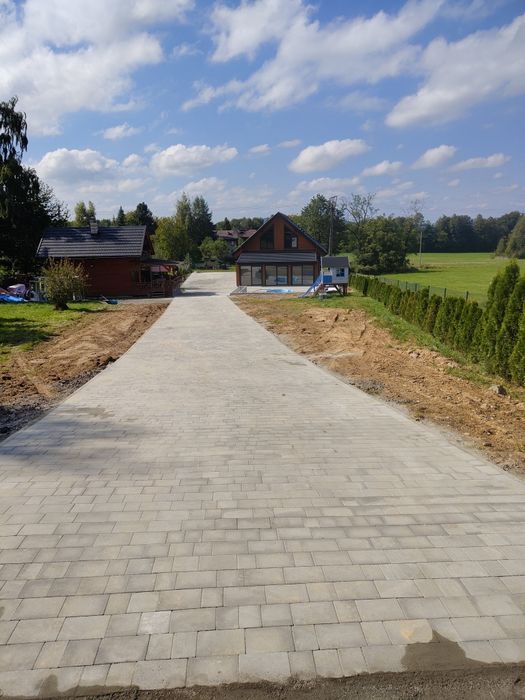 Układanie kostki brukowej granitowej Wolne terminy !  usługi Mini kopa