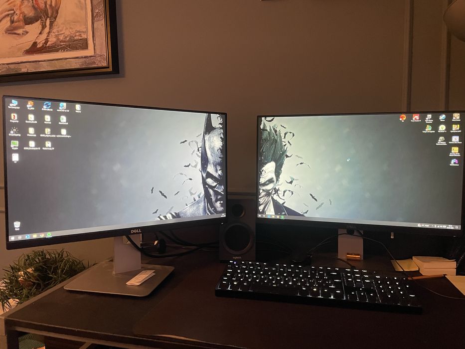 Zestaw dwóch monitorów full HD 2x Dell 2414h