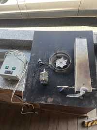 Dymogenerator z grzałką, sterownikiem, kompresorem i wentylatorem