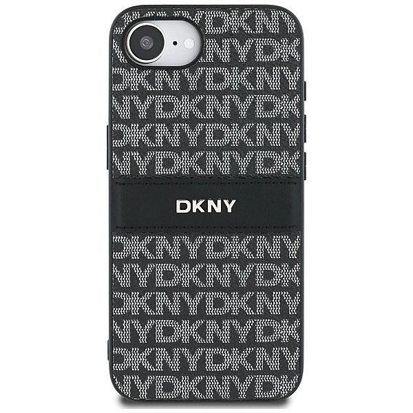 Etui DKNY Repeat Texture Pattern with Tonal Stripe na iPhone 16e - cza
