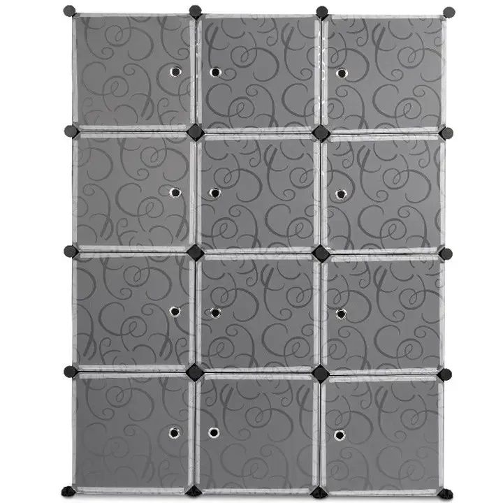 Пластикова складана шафа Storage Cube Cabinet «МР 312-62» Чорна