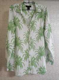 Лляна льон сорочка рубашка блуза блузка 100% linen tahari, р. l