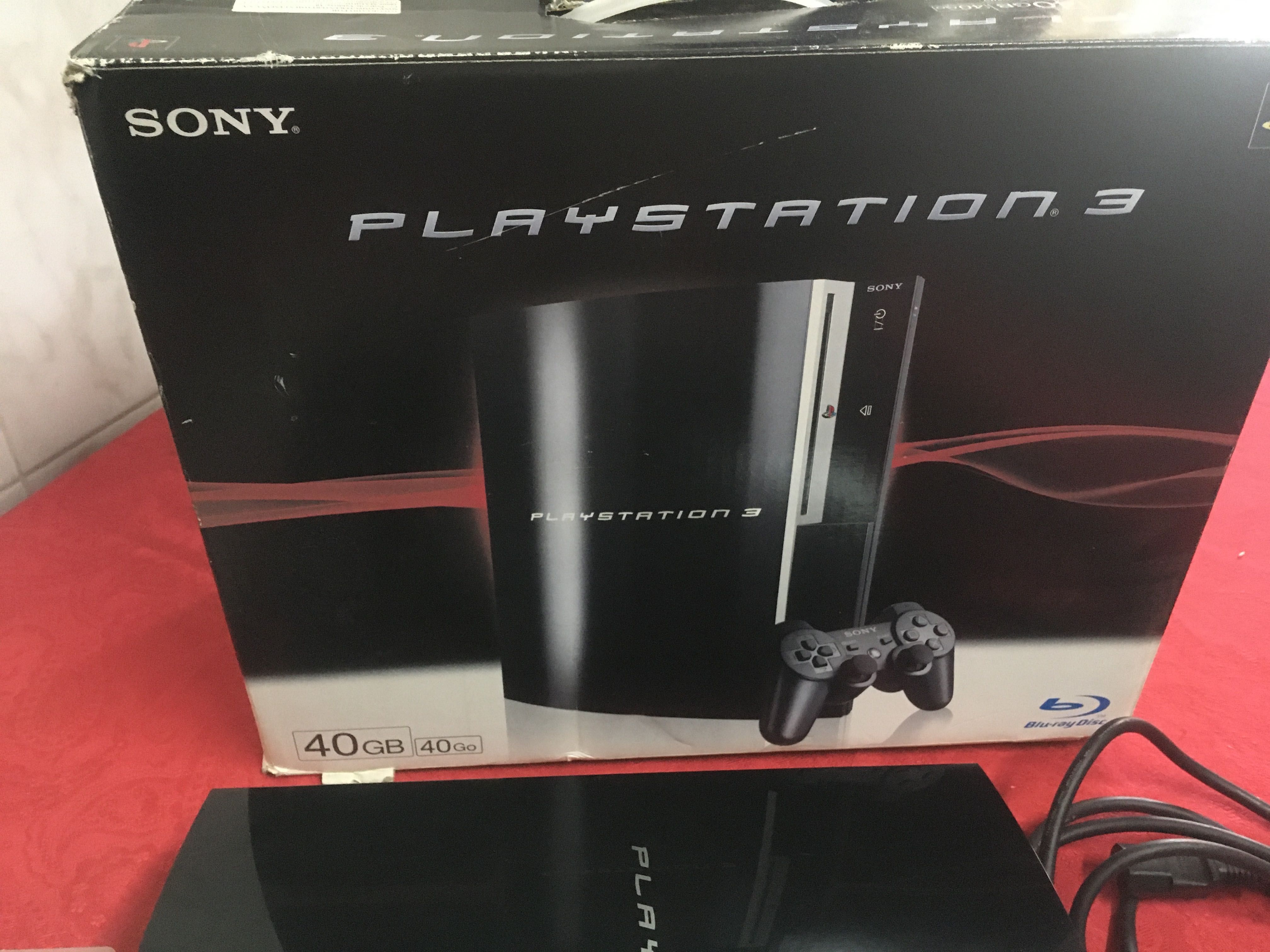 PlayStation 3 Fat 40gb-c/ caixa comando e 7 jogos