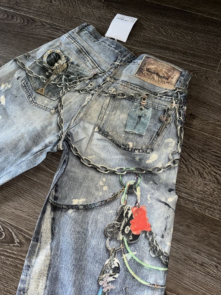 Джинсы acne studios акне студио широкие baggy opium vamp опиум