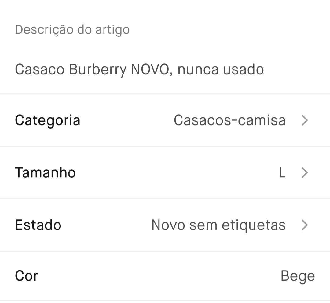 Casaco  Burberry
