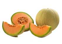 Sementes de meloa polpa laranja