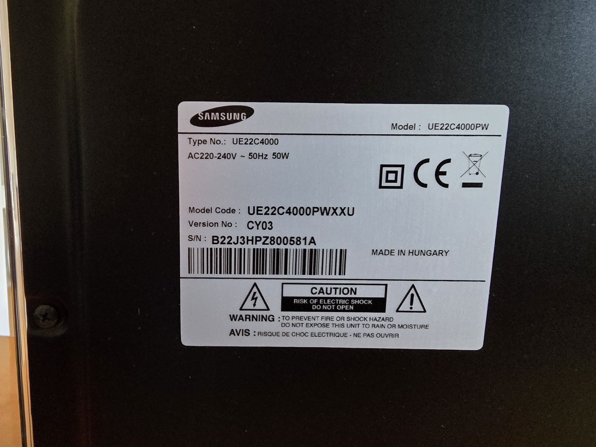 samsung tv ue22c4000