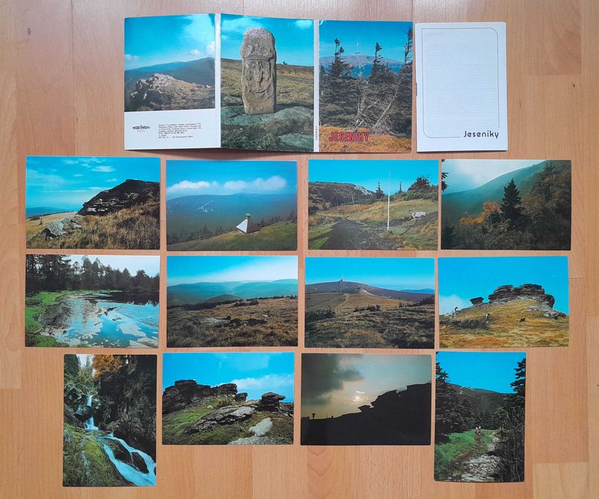 Jesioniki /Jeseniki czeskie Sudety zestaw 12 pocztówek w obwolucie z 3