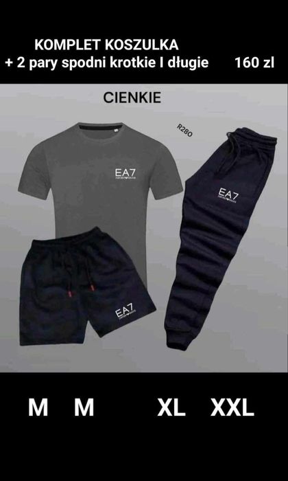Nowy Komplet Męski M L XL XXL różne modele.