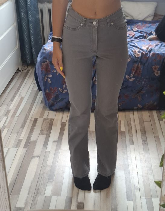 Jeansy H&M szare dzwony