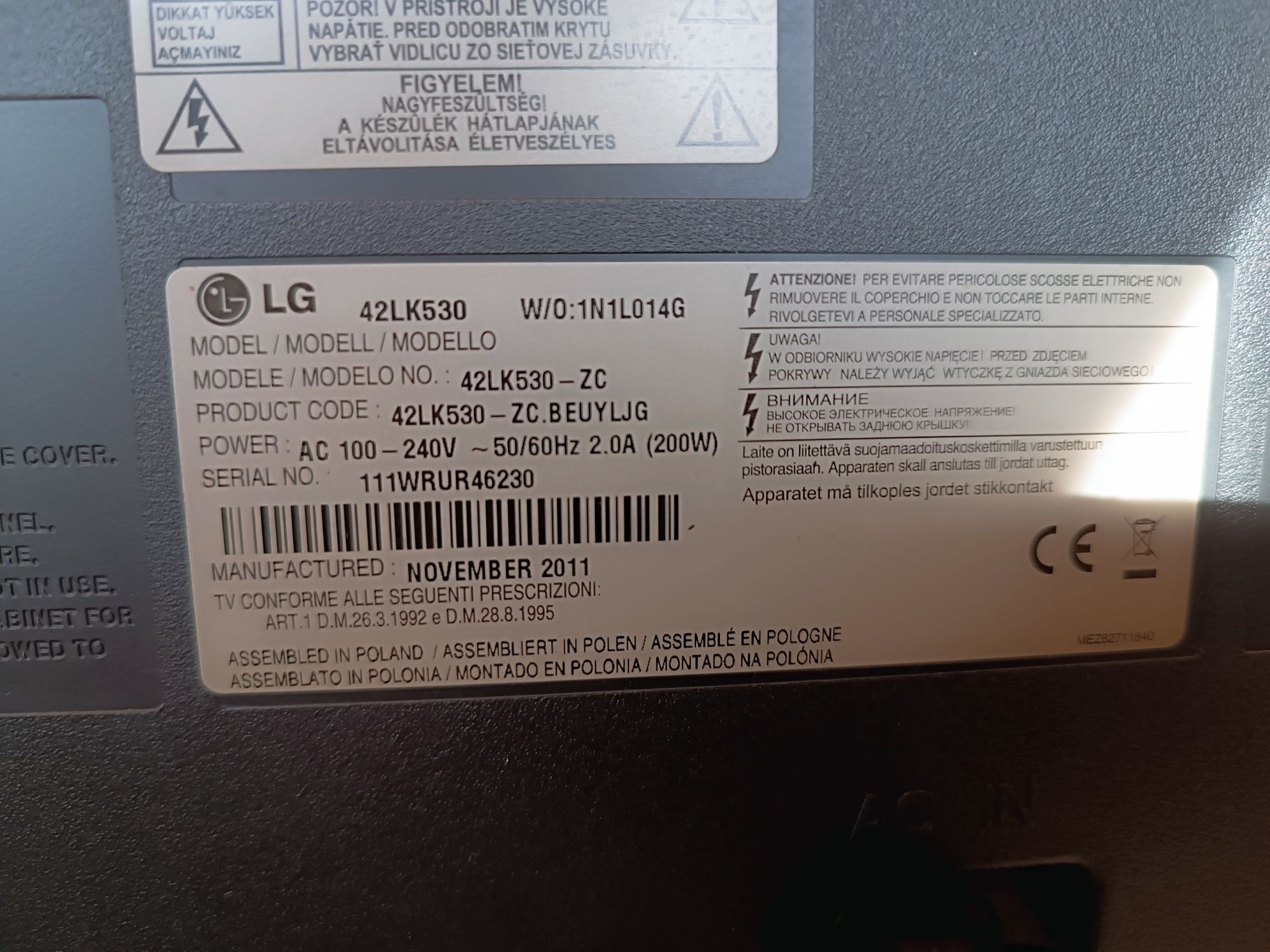 LG 42 cale - model 42LK530