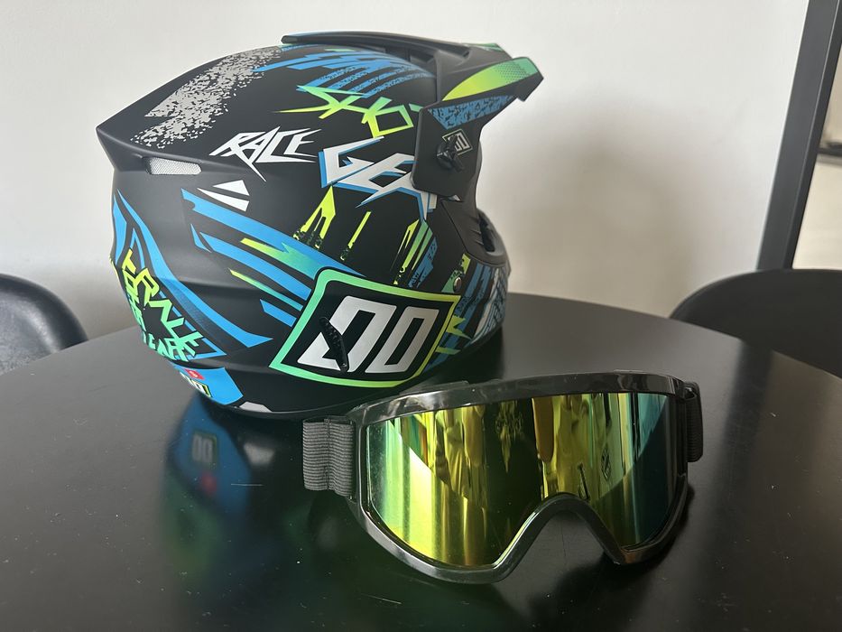 Kask rowerowy bmx MTB cross pitbike junior młodzieżowy S