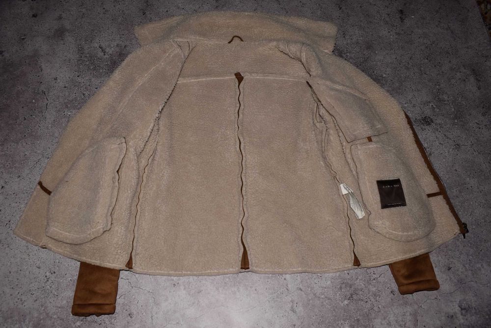 Zara Biker Coat (Мужская Зимняя Куртка Косуха Дубленка Пальто Зара )