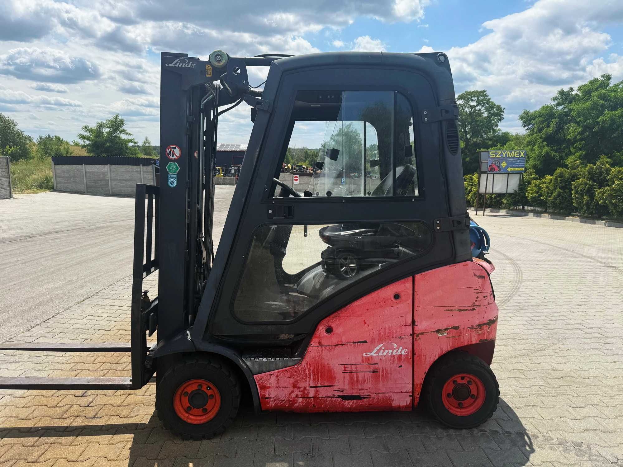 wózek widłowy LINDE H16T LPG 1600kg 3.15m kabina wolny skok przesuw