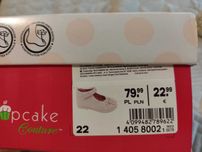 Buty Lakierki dla dziewczynki Cupcake rozmiar 22