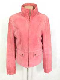 Замшевая куртка розовый лососевый кораловый замш