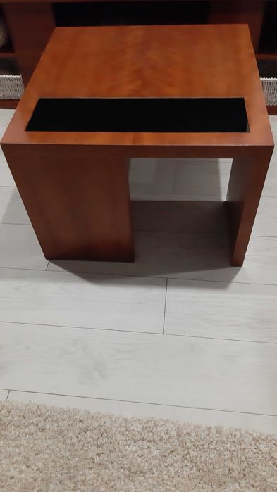 Mesa de centro madeira e vidro