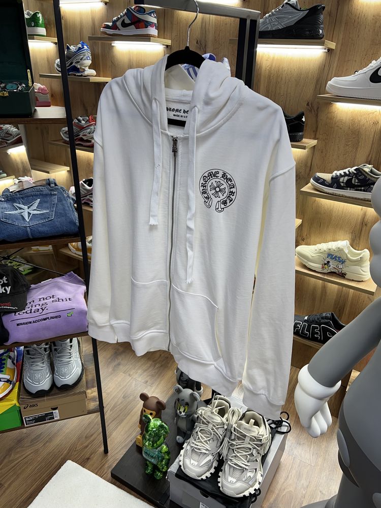 Зіп Худі Chrome Hearts White Zip Up