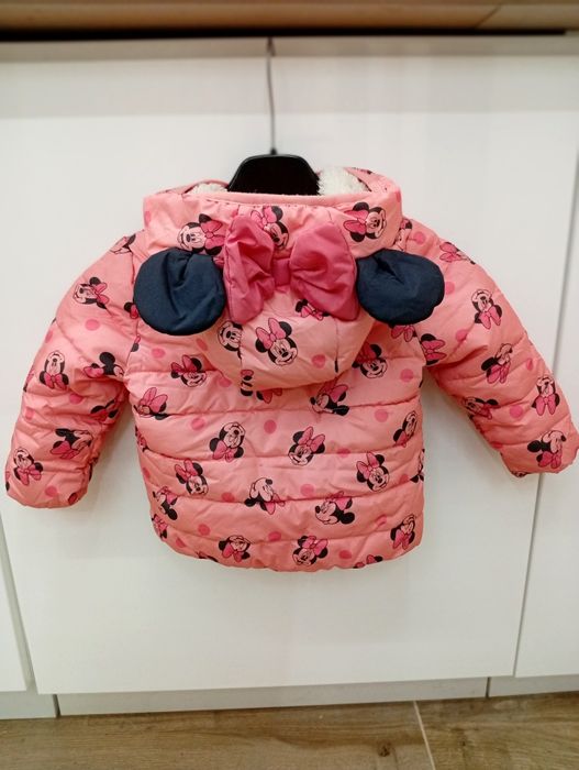 Różowa kurteczka Minnie Mouse z uszkami