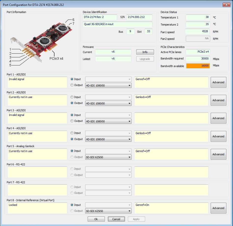 DekTec DTA-2174-VR-SY-SXP Quad 3G-SDI/ASI (DecTek DecTec DekTek vMix)