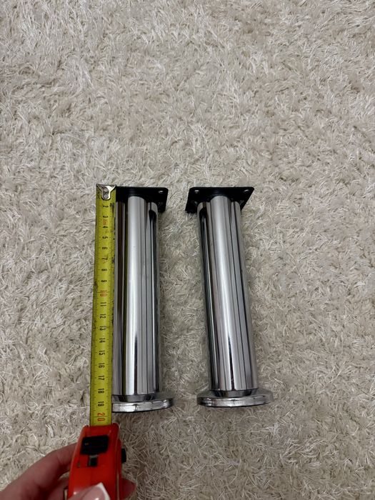 Ніжки для меблів металеві хромові 20 см 2 шт