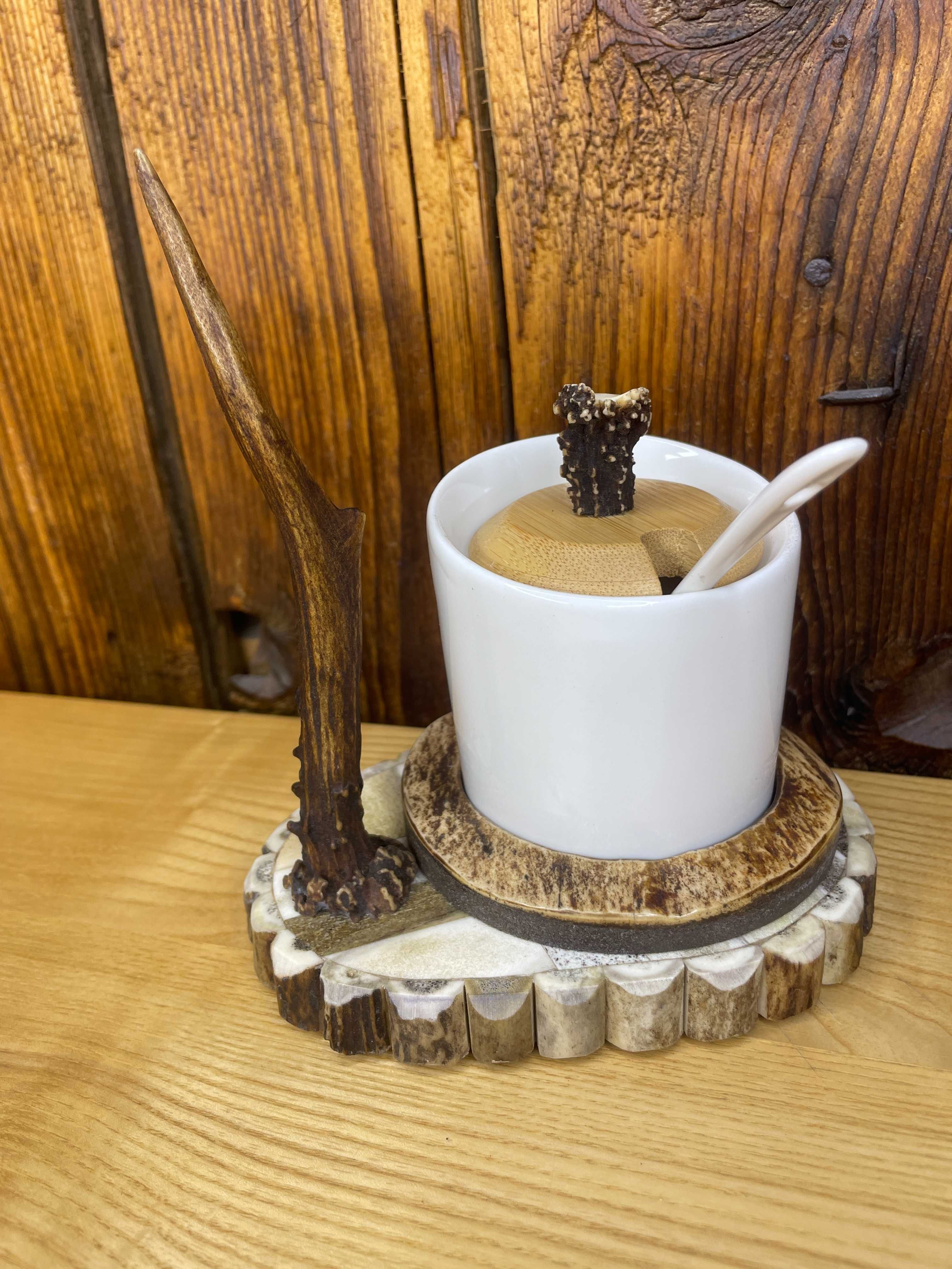 Cukiernica z poroża handmade prezent poroże jeleń łoś P329