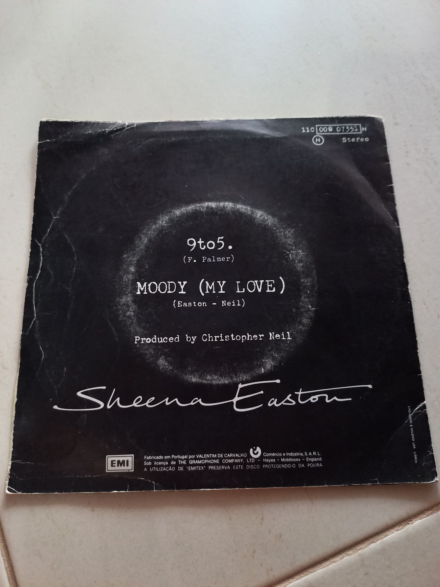 Disco single de vinil Sheena Easton 1980