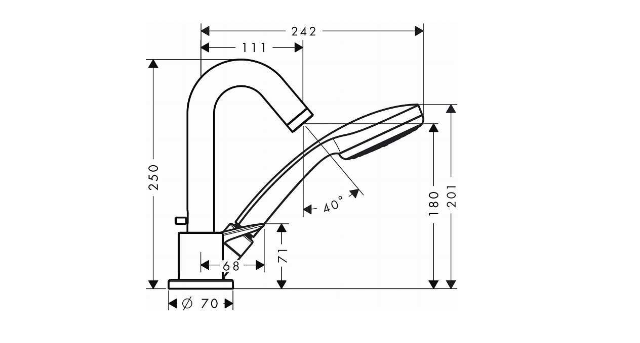 Hansgrohe Logis 3-otworowa bateria wannowa Chrom