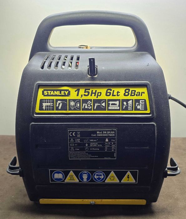 Stanley Dn200/8/6 Kompresor, Żółty/Czarny, 38 x 38 x 35 cm
