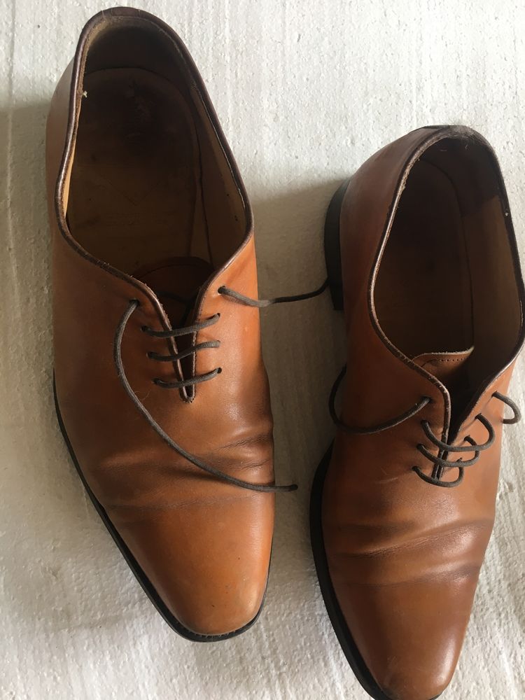 Туфли кожаные коричневые