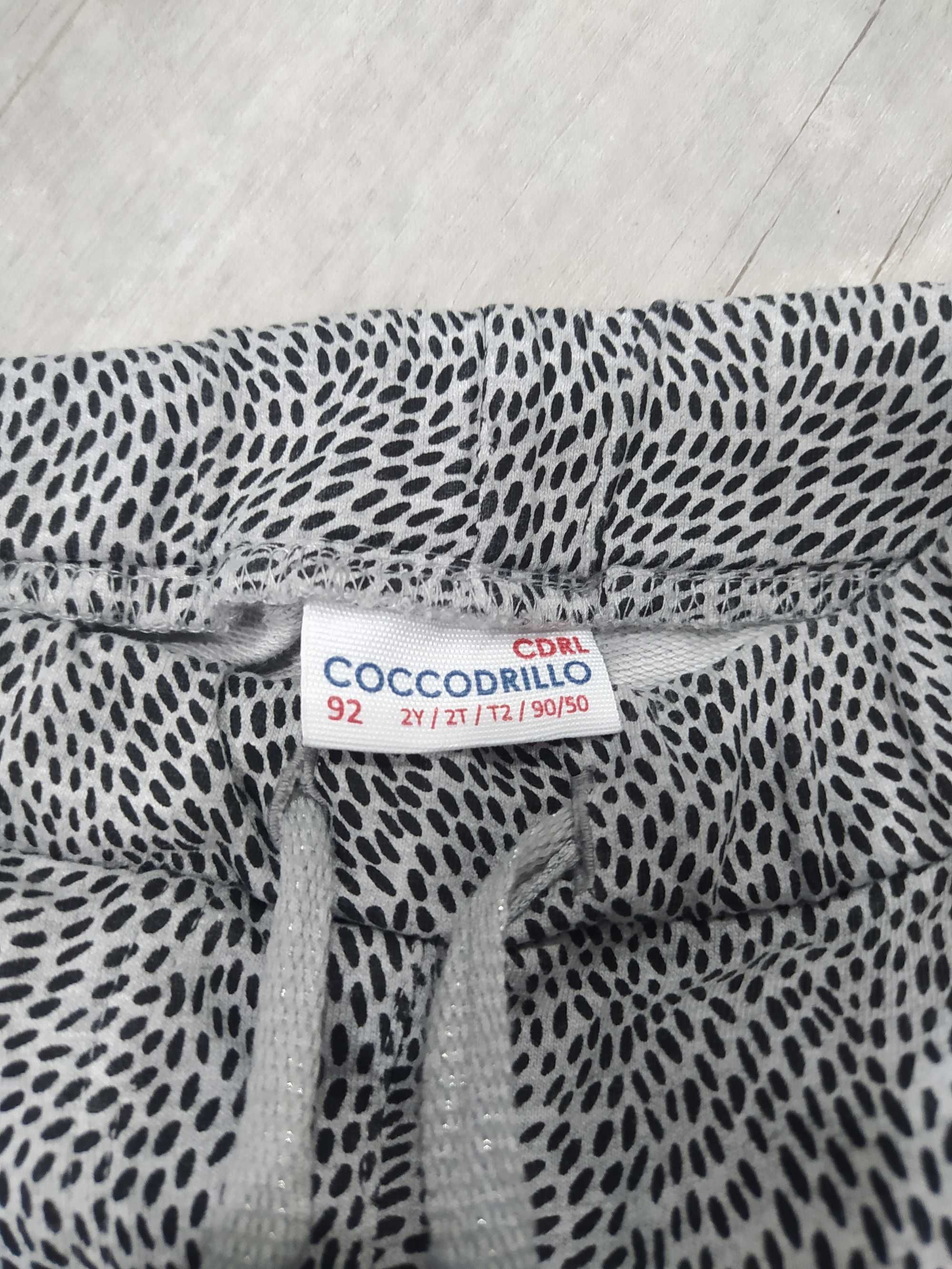 Cekinowy kotek, Komplet tunika + spodnie coccodrillo r. 92
