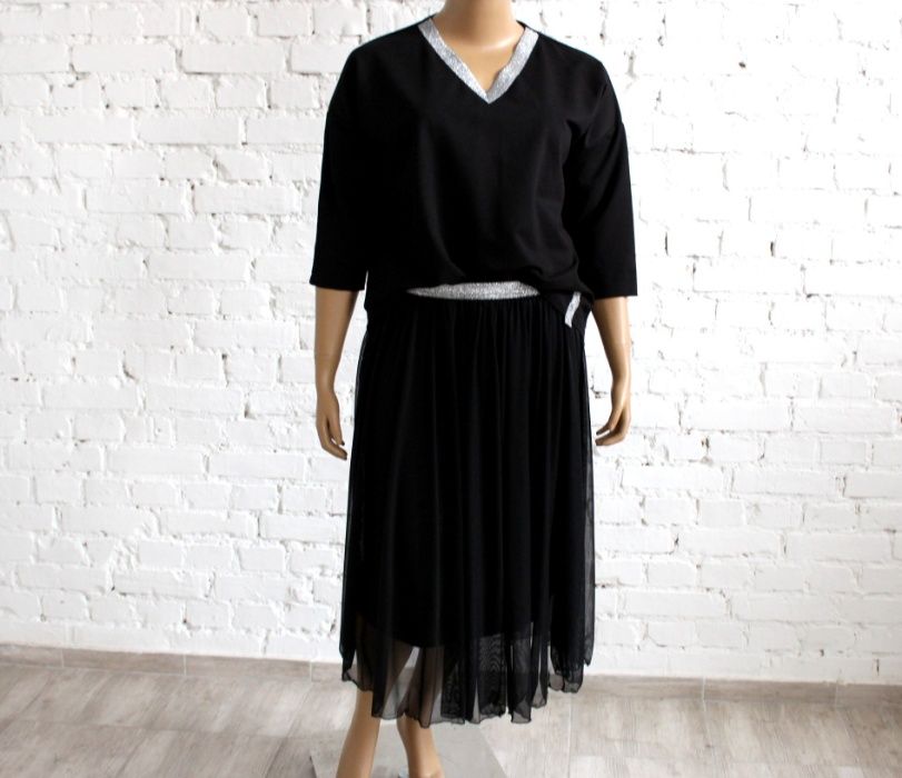 Świetna bluza ze srebrem r.3XL 44/46/48 ideał