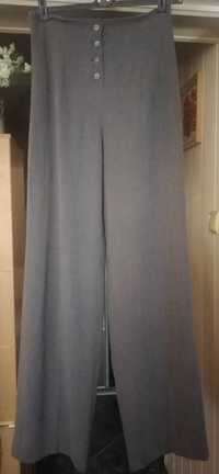Spodnie dzwony piękne stalowo - szare Zara Rozmiar 40